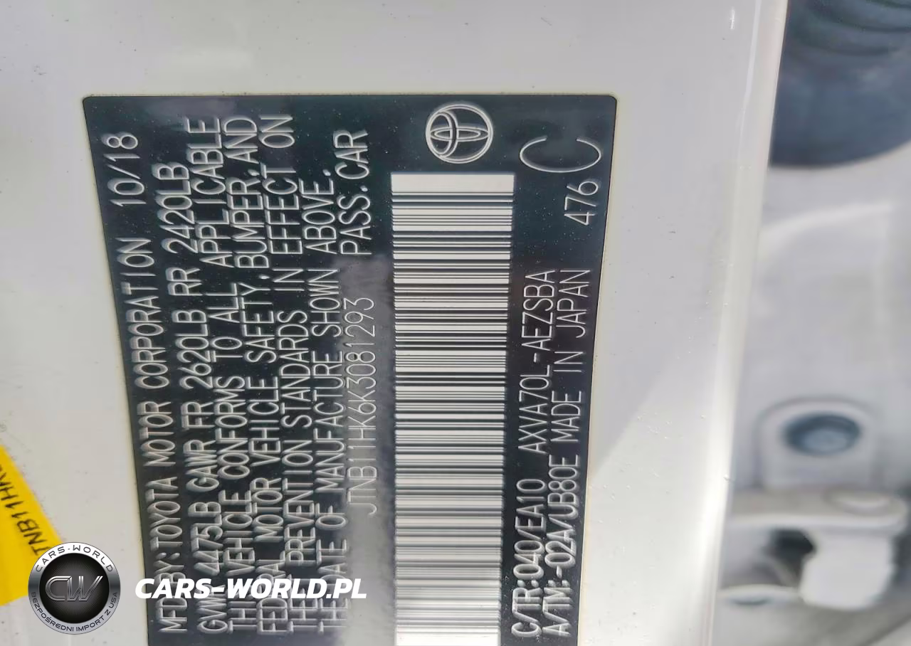 2019 Toyota Camry Se VIN:JTNB11HK6K3081293 - 13
