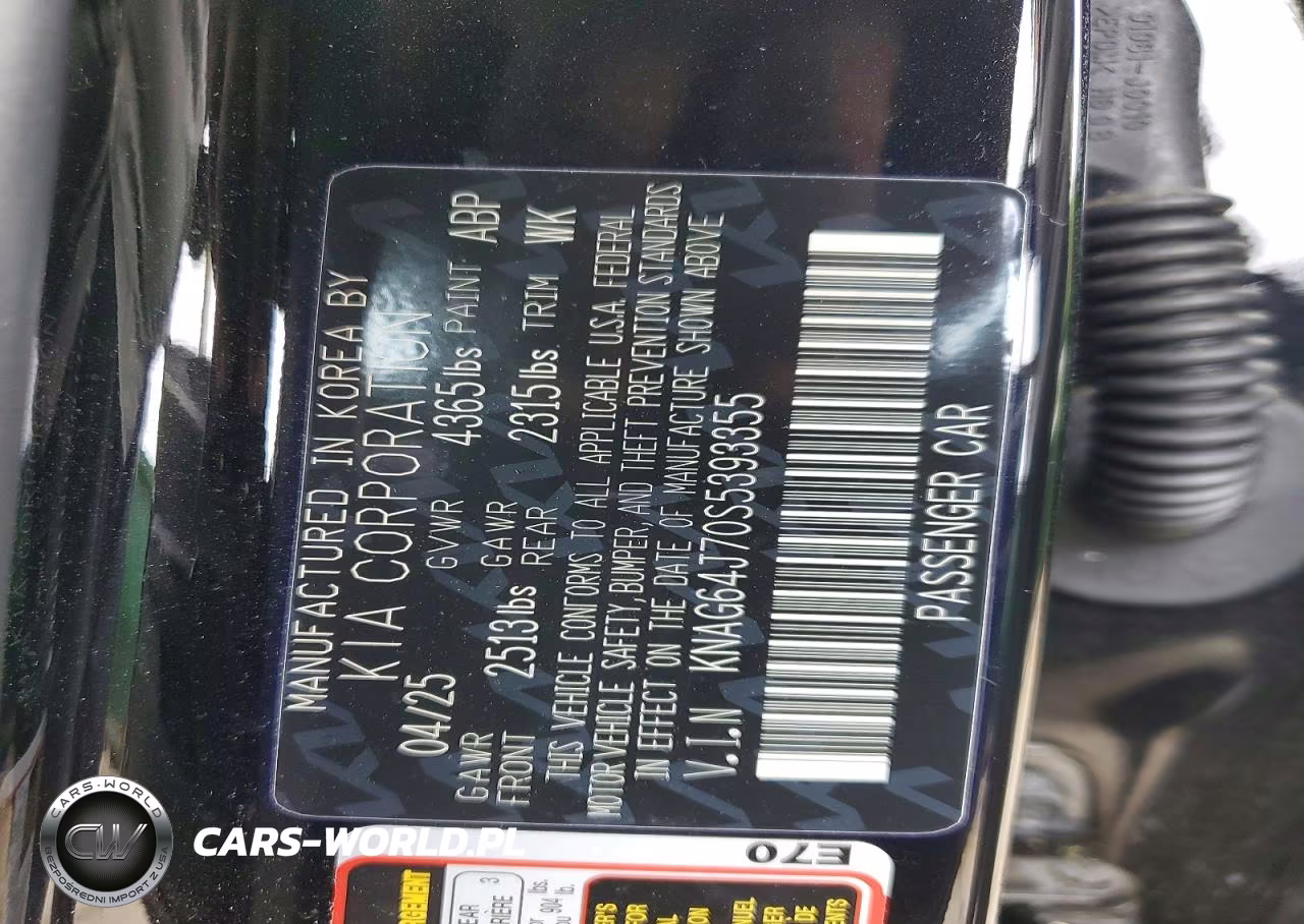 2025 Kia K5 Gt Line VIN:KNAG64J70S5393355 - 12