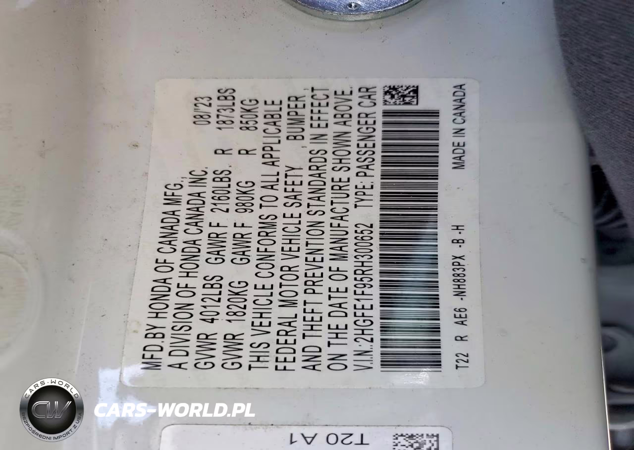 2024 Honda Civic Touring VIN:2HGFE1F95RH300652 - 13