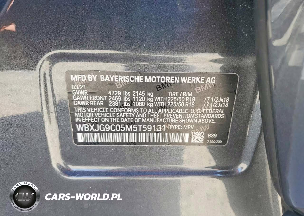 2021 BMW X1 xDrive28I VIN:WBXJG9C05M5T59131 - 13