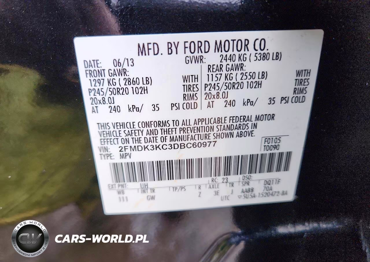 2013 Ford Edge Limited VIN:2FMDK3KC3DBC60977 - 13