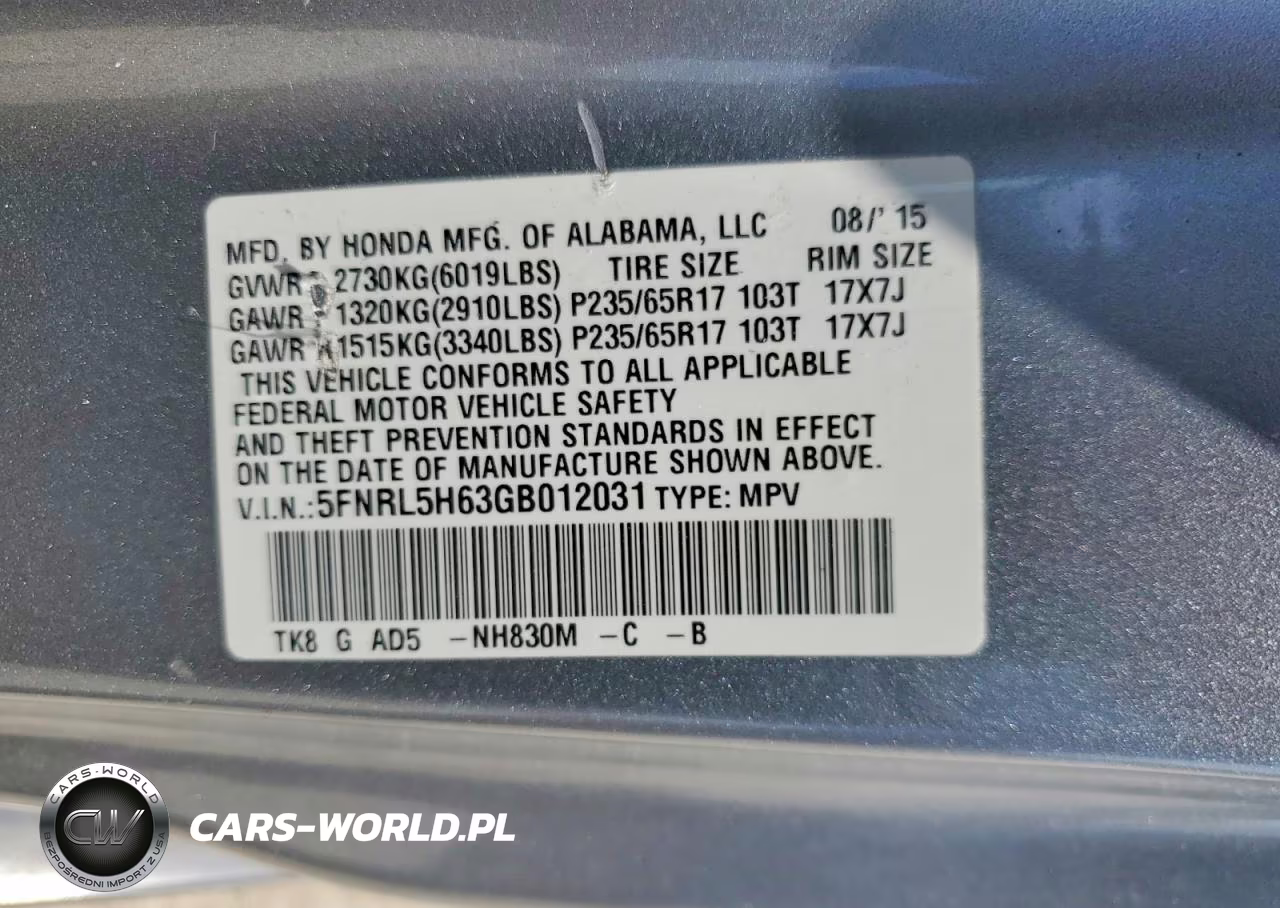2016 Honda Odyssey Exl VIN:5FNRL5H63GB012031 - 13