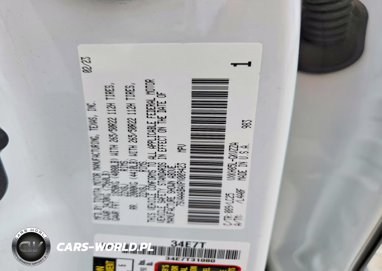 2023 Toyota Sequoia Capstone VIN:7SVAAABAXPX009423 - 13