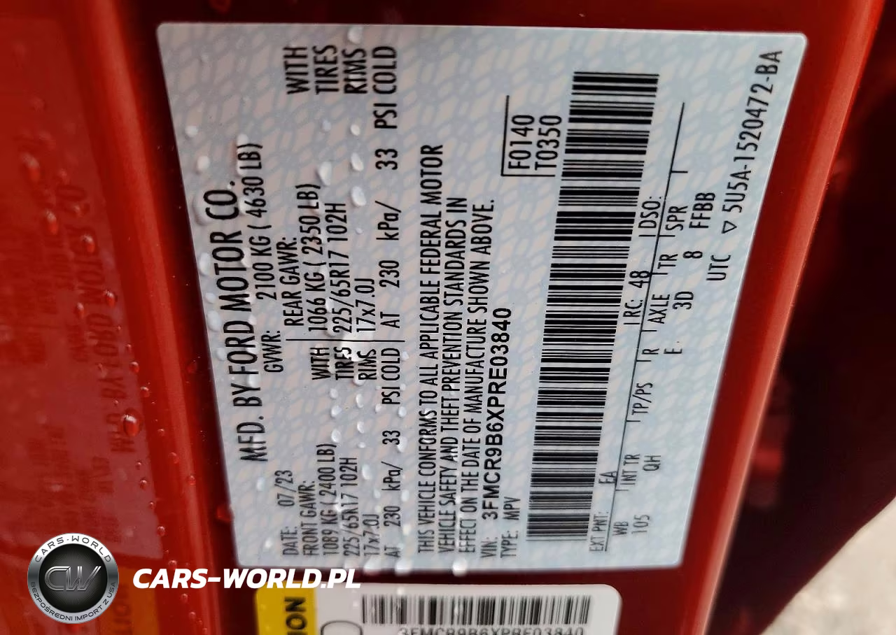 2023 Ford Bronco Sport Big Bend VIN:3FMCR9B6XPRE03840 - 13