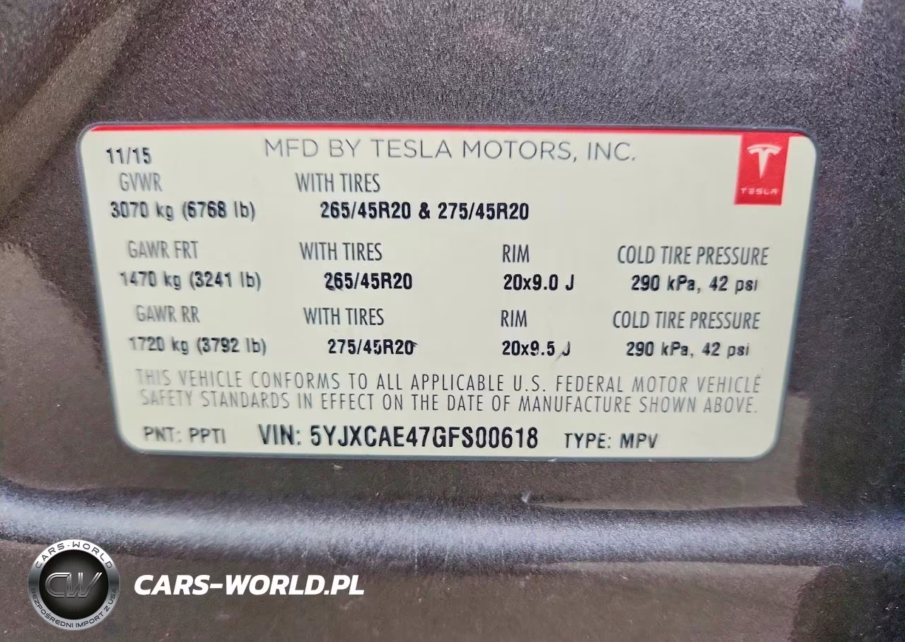 2016 Tesla Model X VIN:5YJXCAE47GFS00618 - 12