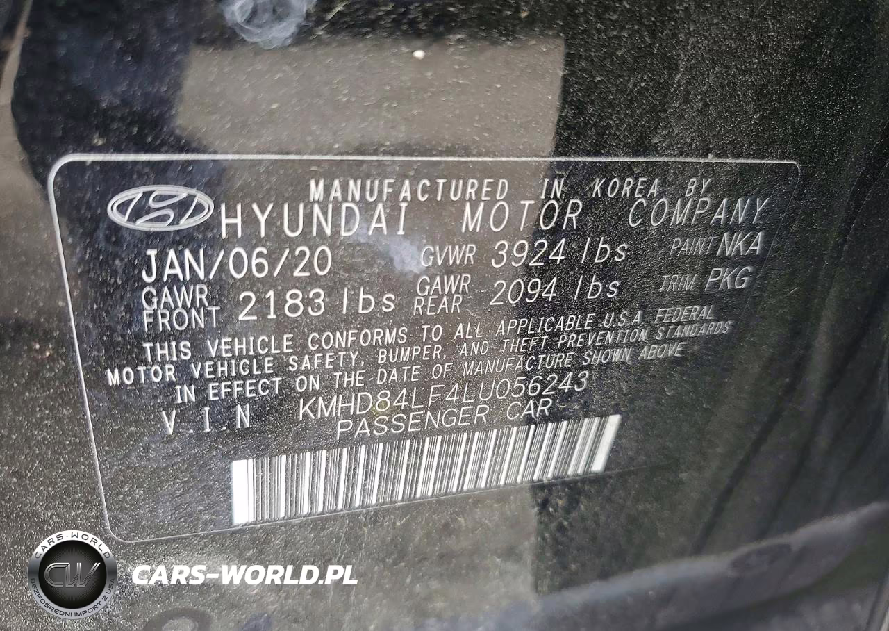 2020 Hyundai Elantra Sel VIN:KMHD84LF4LU056243 - 12