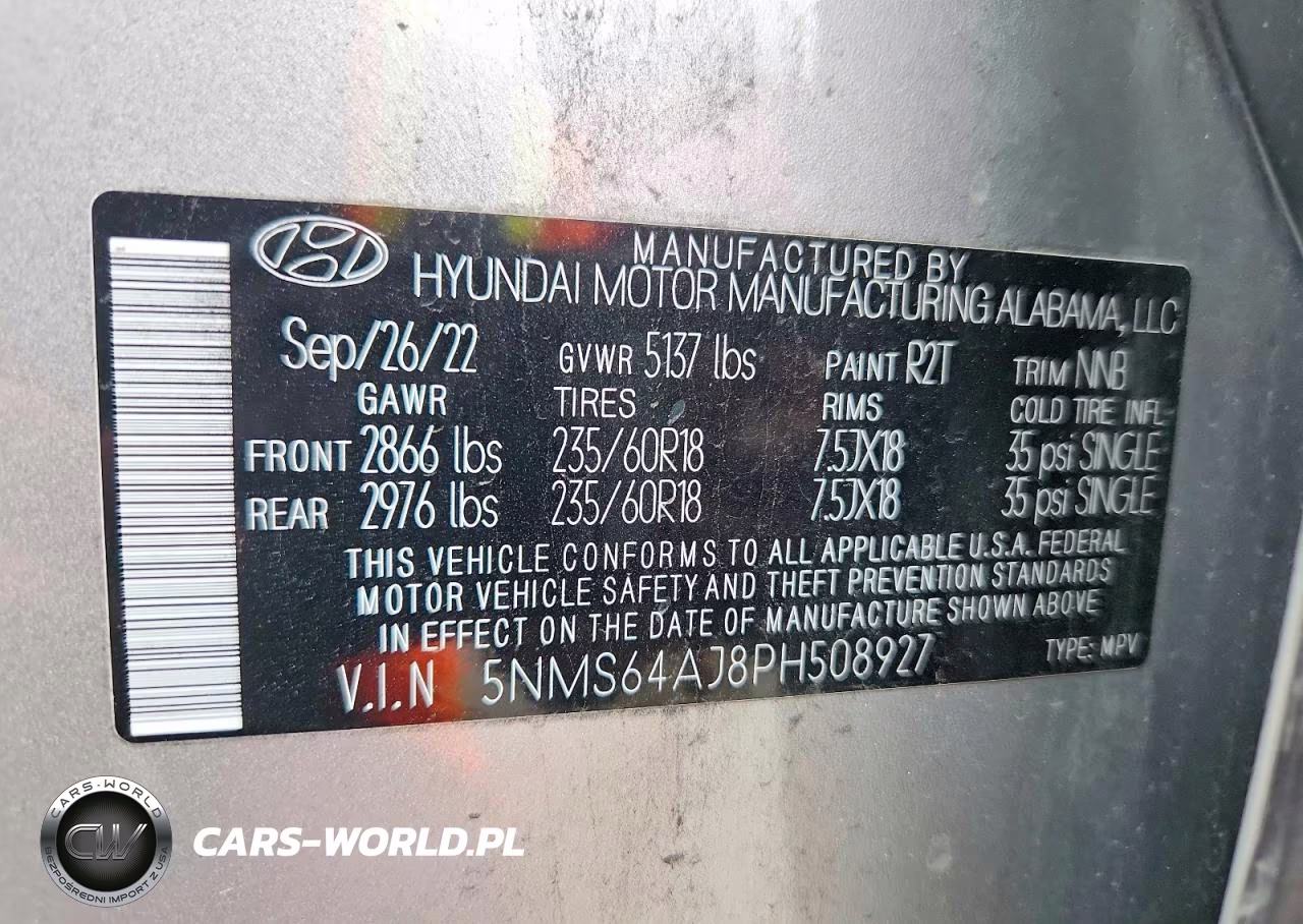 2023 Hyundai Santa Fe Xrt VIN:5NMS64AJ8PH508927 - 12