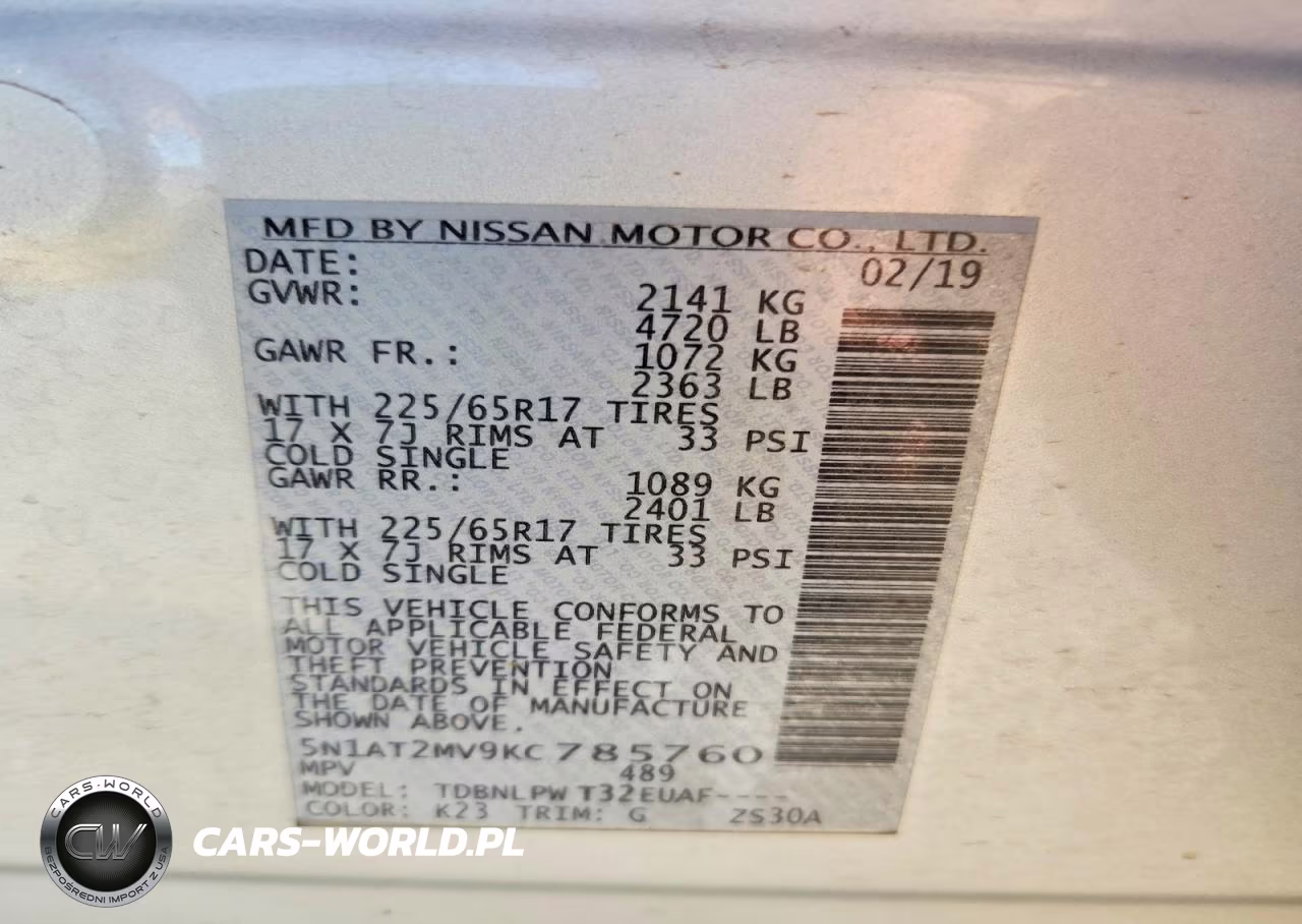 2019 Nissan Rogue S VIN:5N1AT2MV9KC785760 - 13