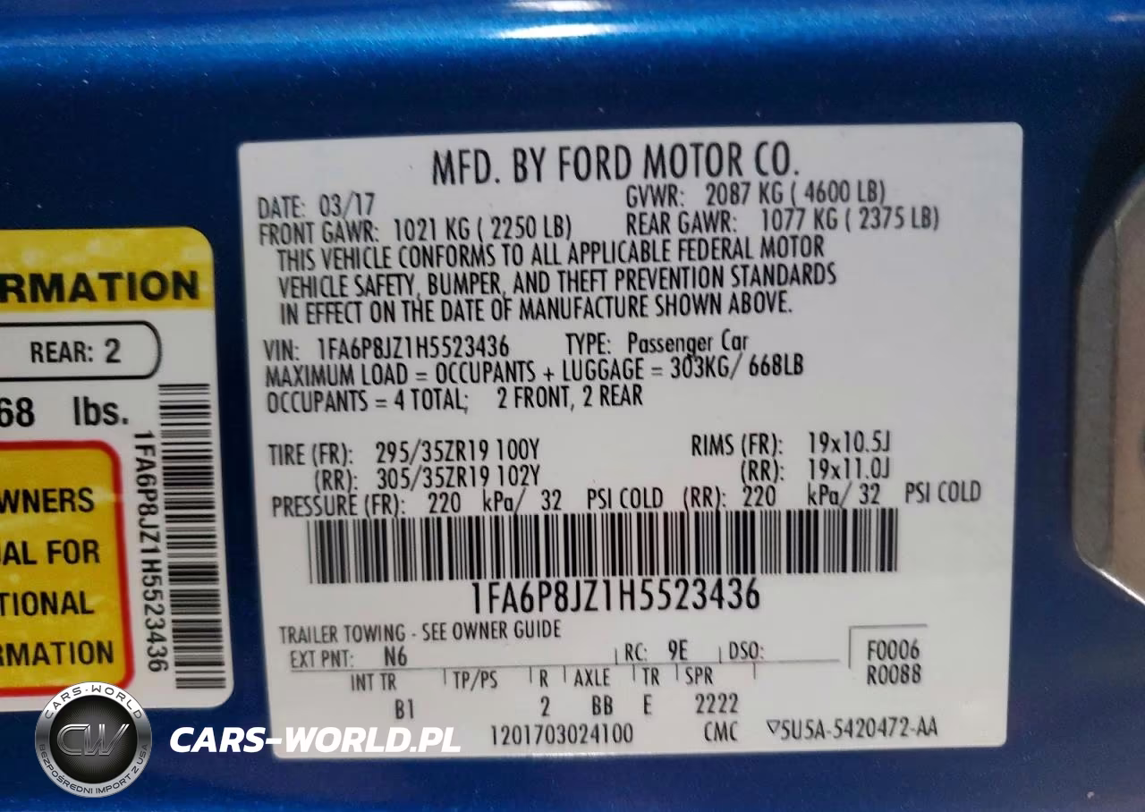 2017 Ford Mustang Shelby Gt350 VIN:1FA6P8JZ1H5523436 - 12