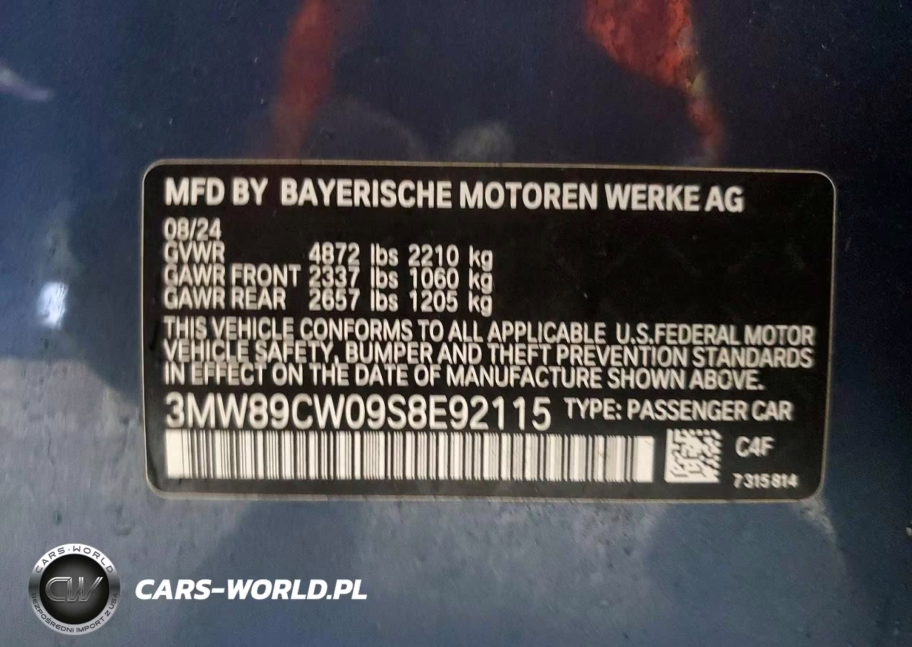 2025 BMW 330Xi VIN:3MW89CW09S8E92115 - 13