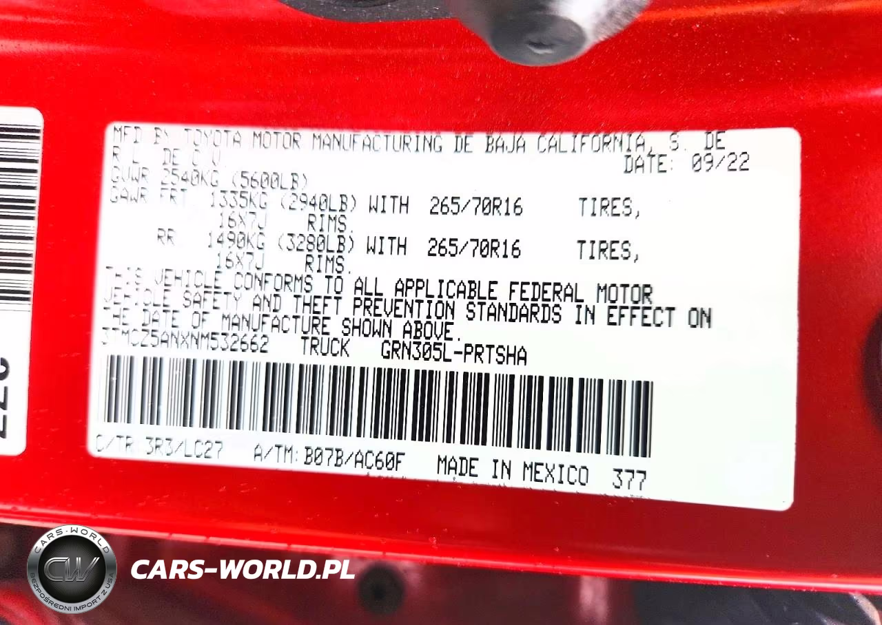 2022 Toyota Tacoma Trd Off-Road VIN:3TMCZ5ANXNM532662 - 12