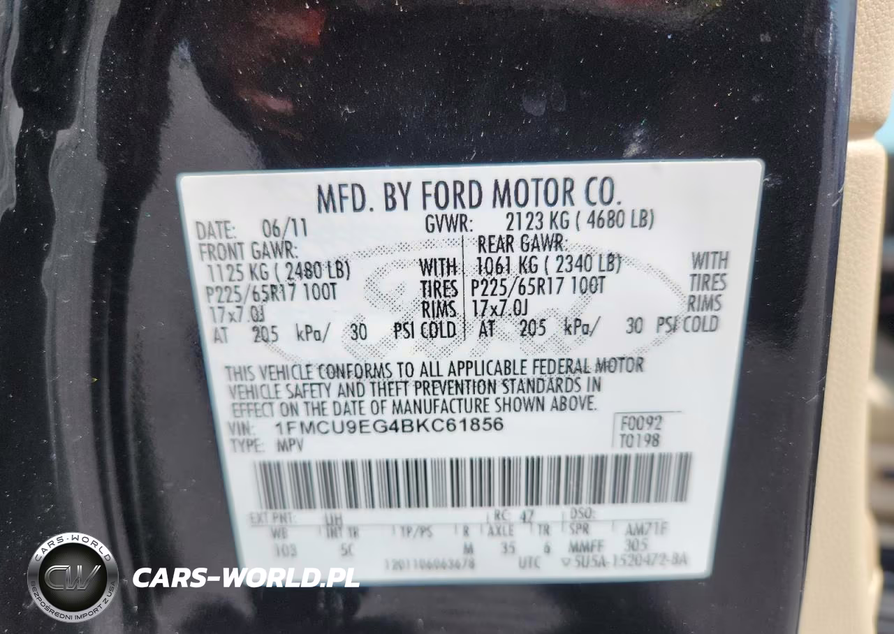 2011 Ford Escape Limited VIN:1FMCU9EG4BKC61856 - 13