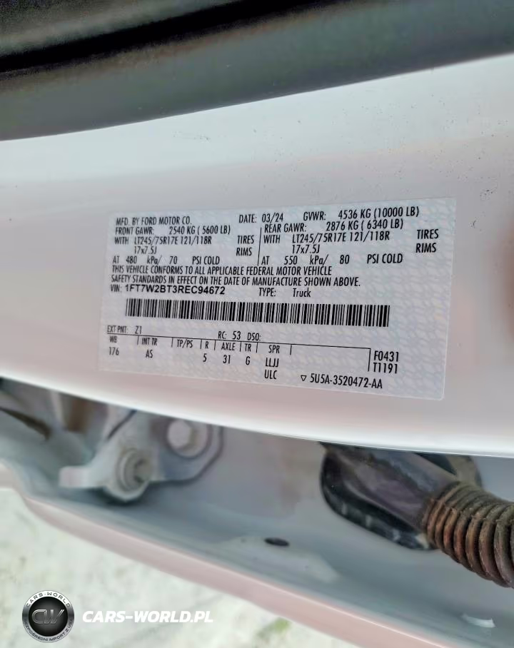 2024 Ford F250 Super Duty VIN:1FT7W2BT3REC94672 - 12