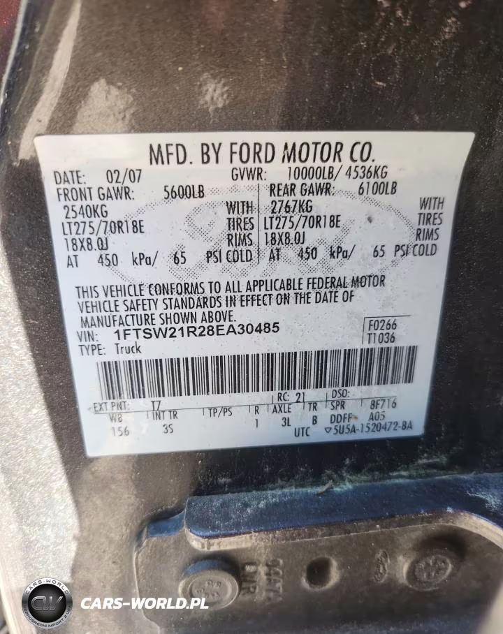 2008 Ford F250 Super Duty VIN:1FTSW21R28EA30485 - 12