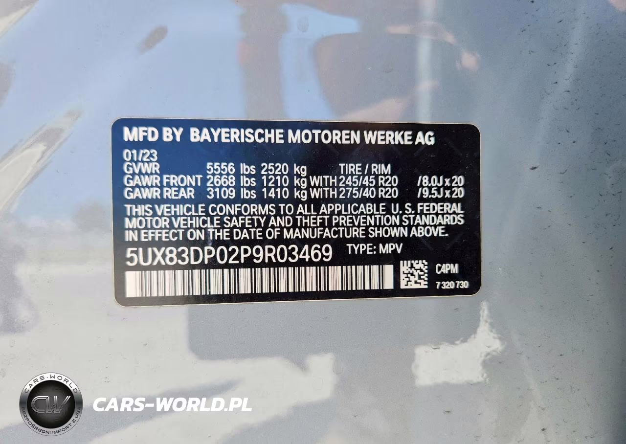 2023 BMW X3 M40I VIN:5UX83DP02P9R03469 - 14