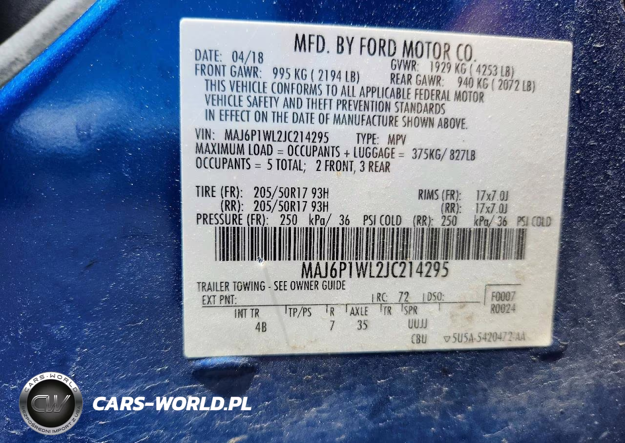 2018 Ford Ecosport Titanium VIN:MAJ6P1WL2JC214295 - 12
