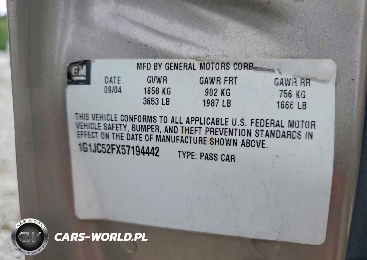 2005 Chev Cavalier VIN:1G1JC52FX57194442 - 12