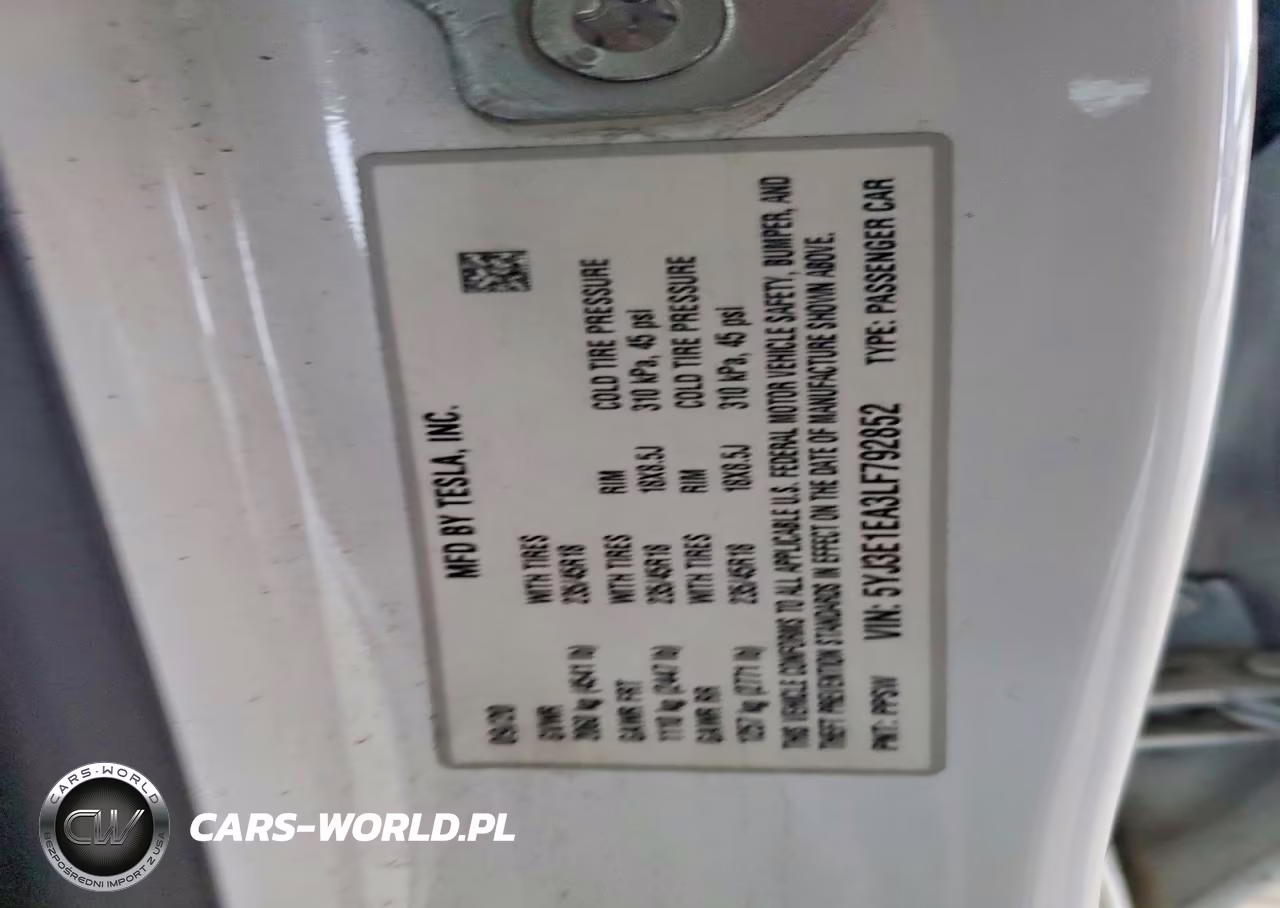 2020 Tesla Model 3 VIN:5YJ3E1EA3LF792852 - 12