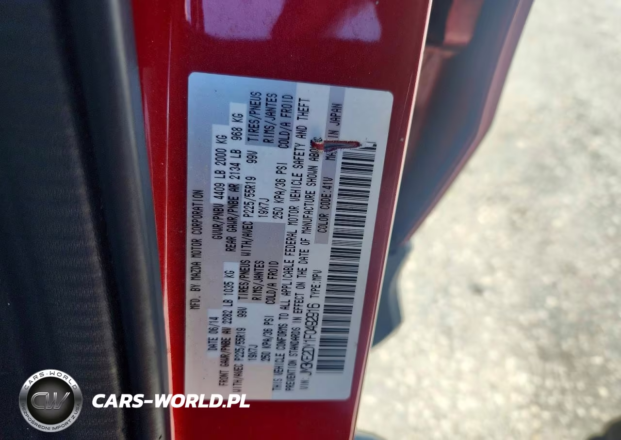 2015 Mazda Cx-5 Gt VIN:JM3KE2DY1F0492916 - 13