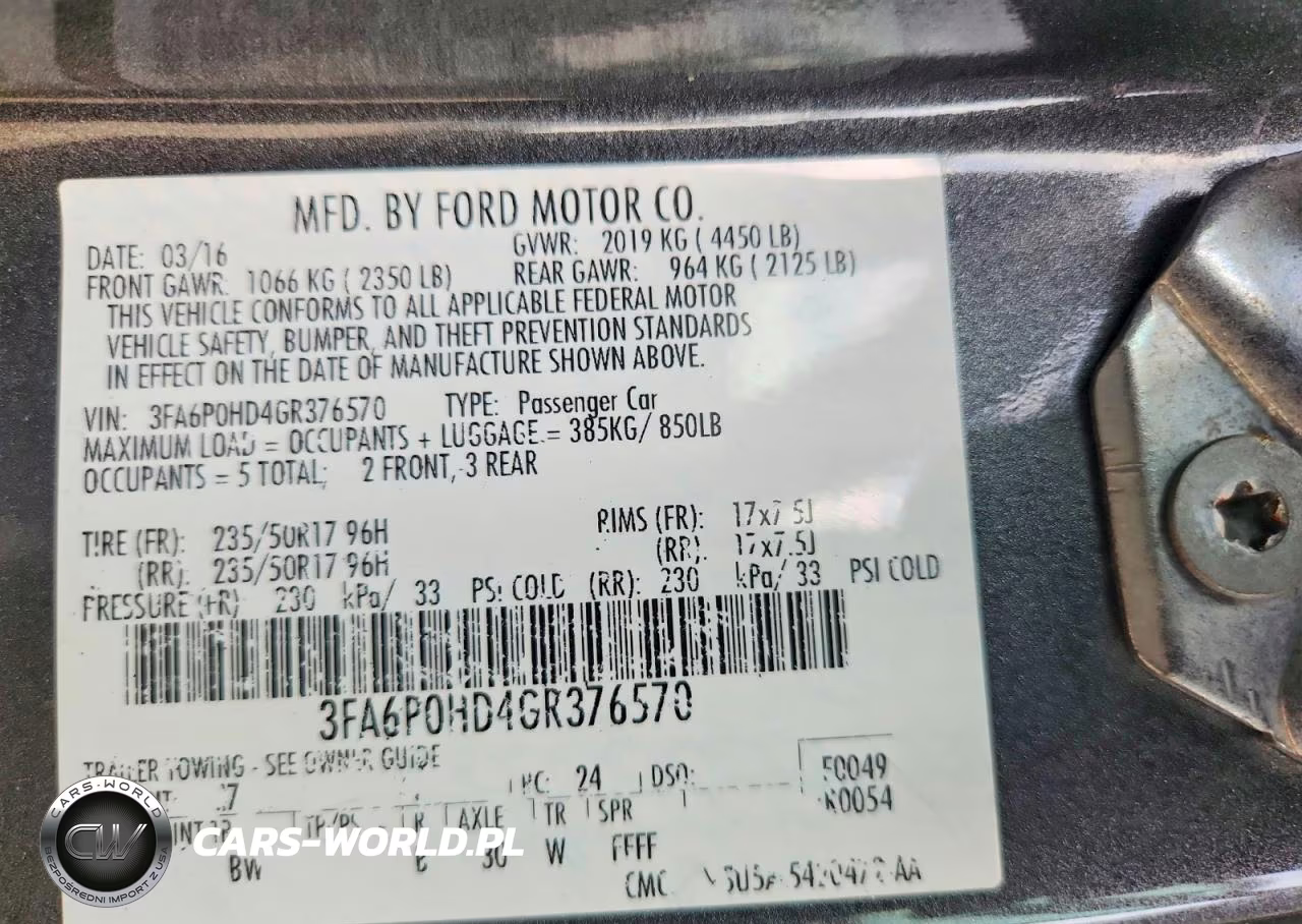 2016 Ford Fusion Se VIN:3FA6P0HD4GR376570 - 12