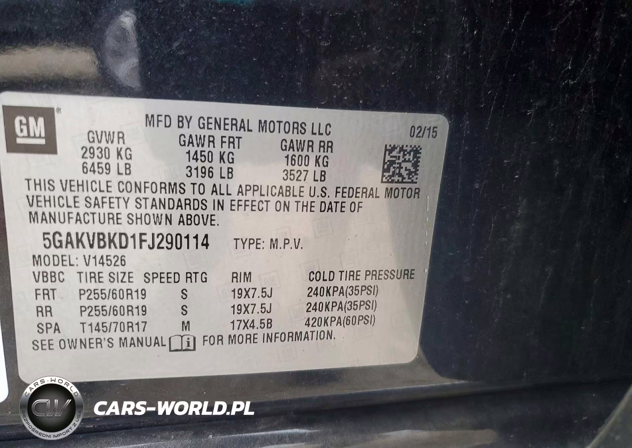 2015 Buick Enclave VIN:5GAKVBKD1FJ290114 - 13