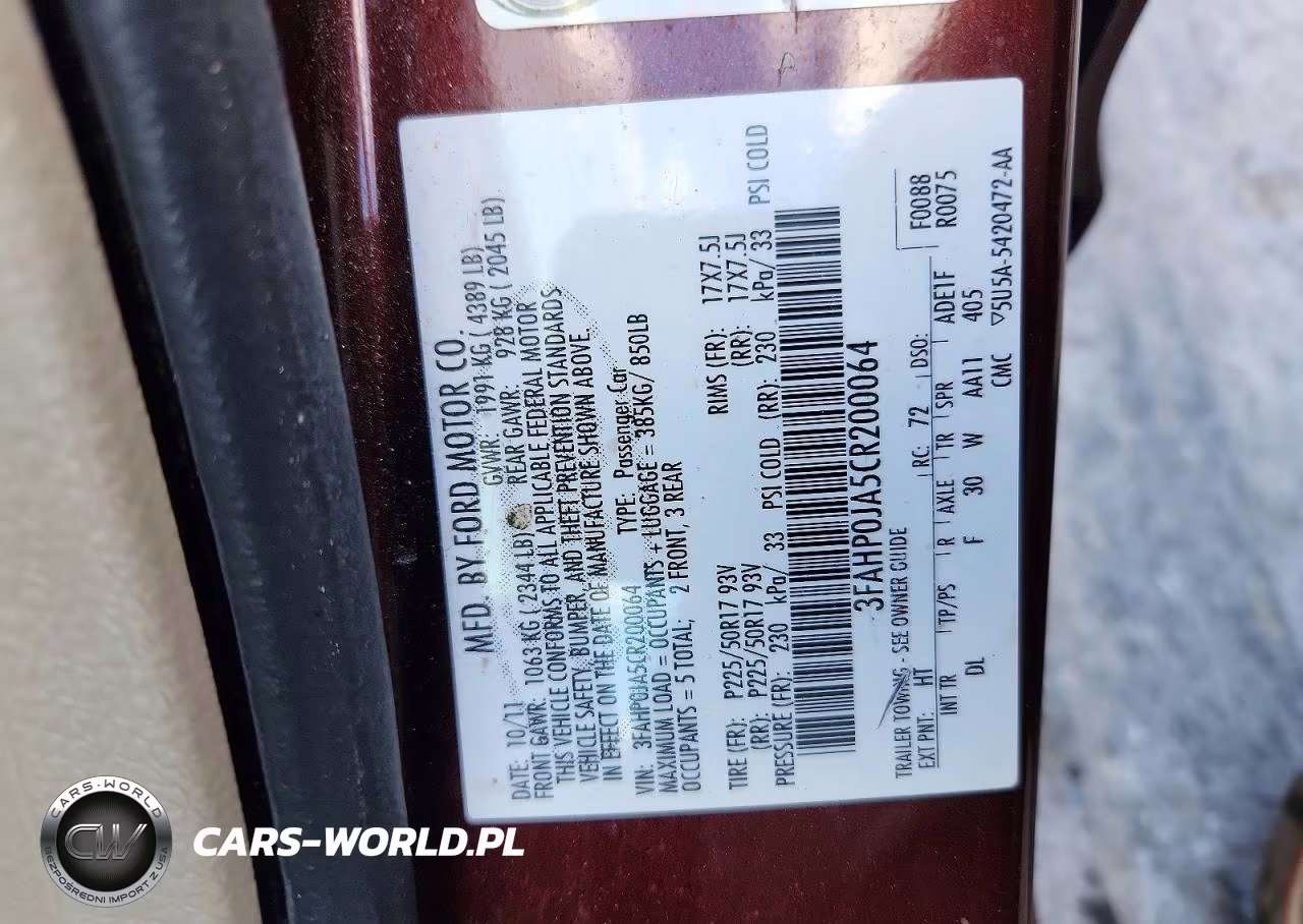 2012 Ford Fusion Sel VIN:3FAHP0JA5CR200064 - 12