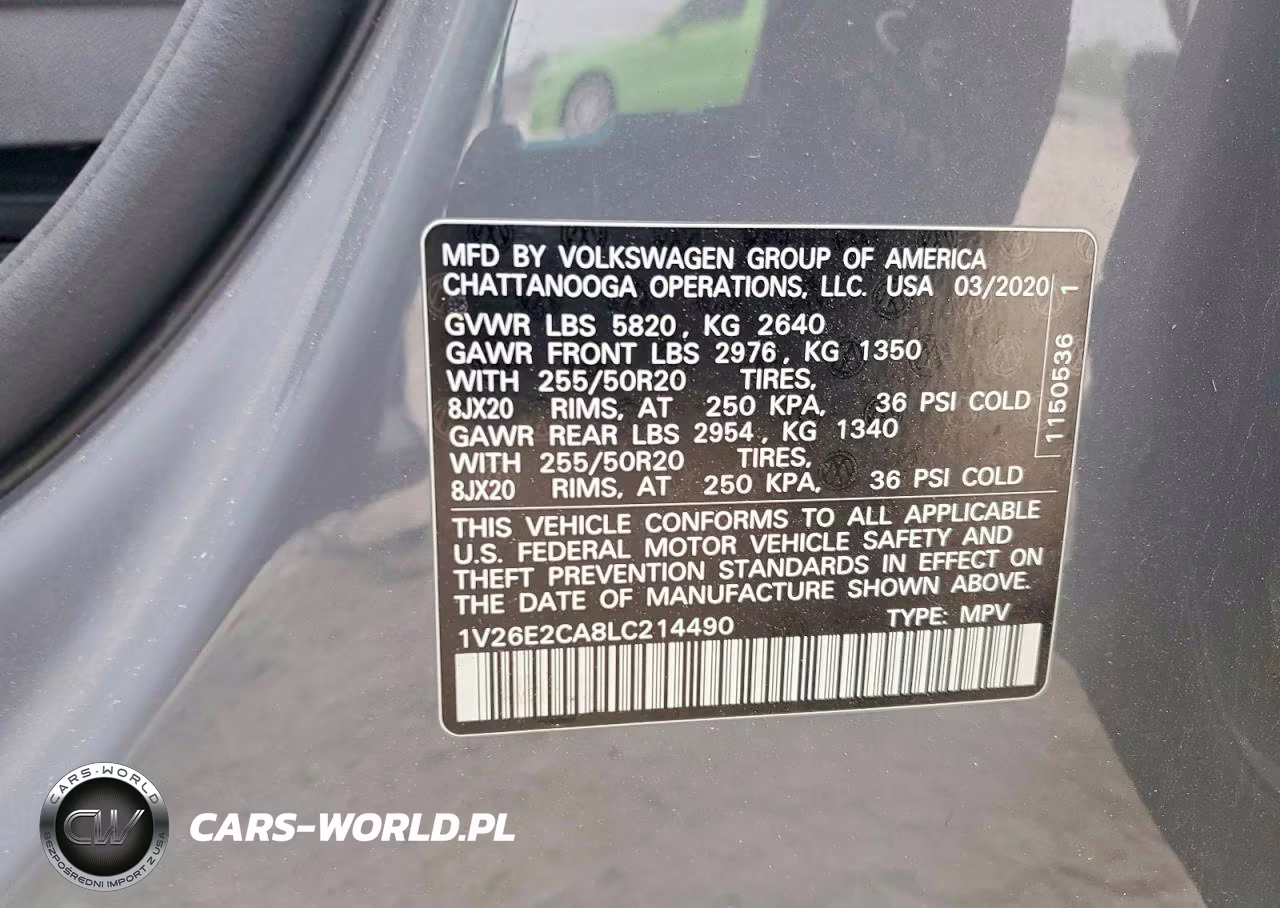 2020 Volkswagen Atlas Cross Sport Se VIN:1V26E2CA8LC214490 - 13