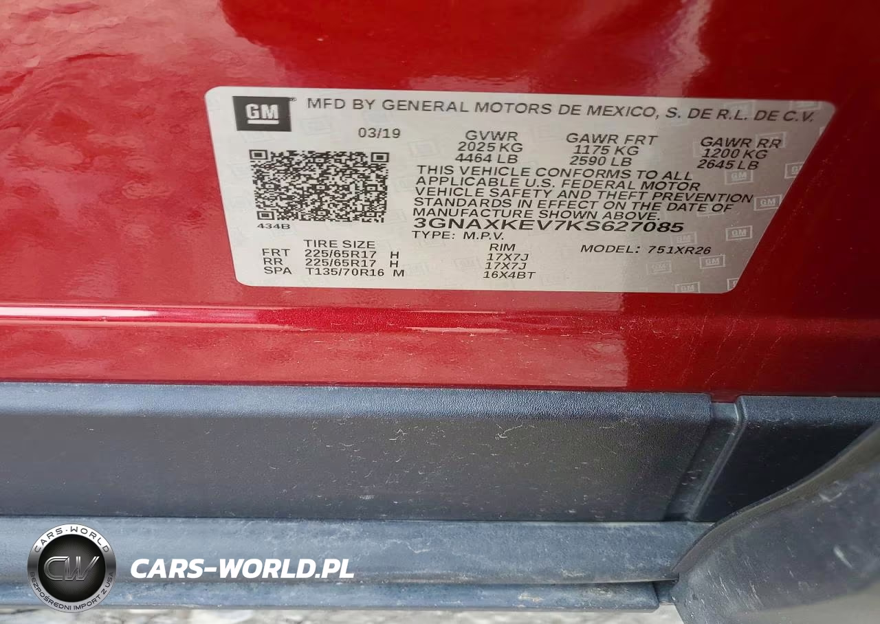 2019 Chevrolet Equinox Lt VIN:3GNAXKEV7KS627085 - 13