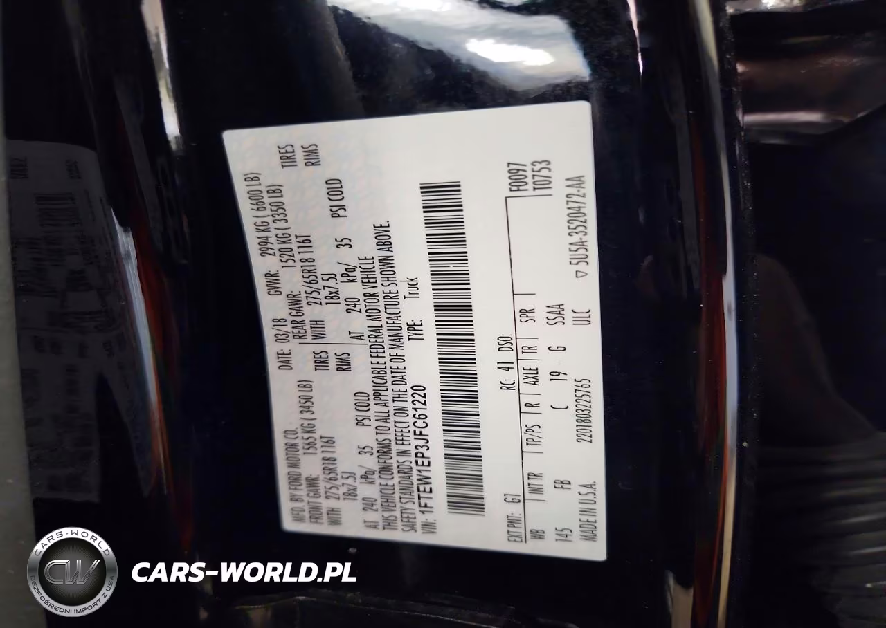 2018 Ford F150 Supercrew VIN:1FTEW1EP3JFC61220 - 12