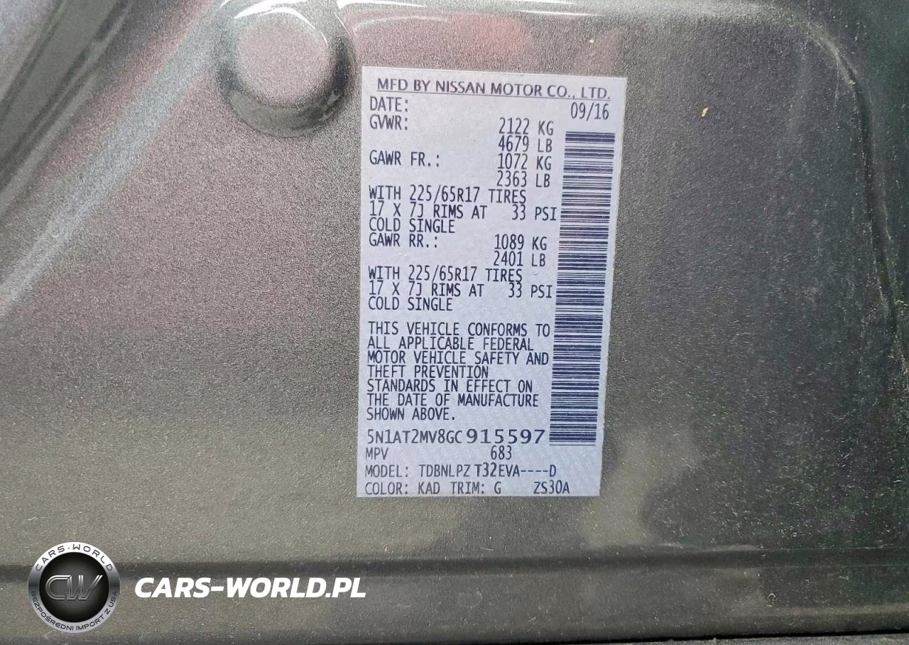 2016 Nissan Rogue S VIN:5N1AT2MV8GC915597 - 12