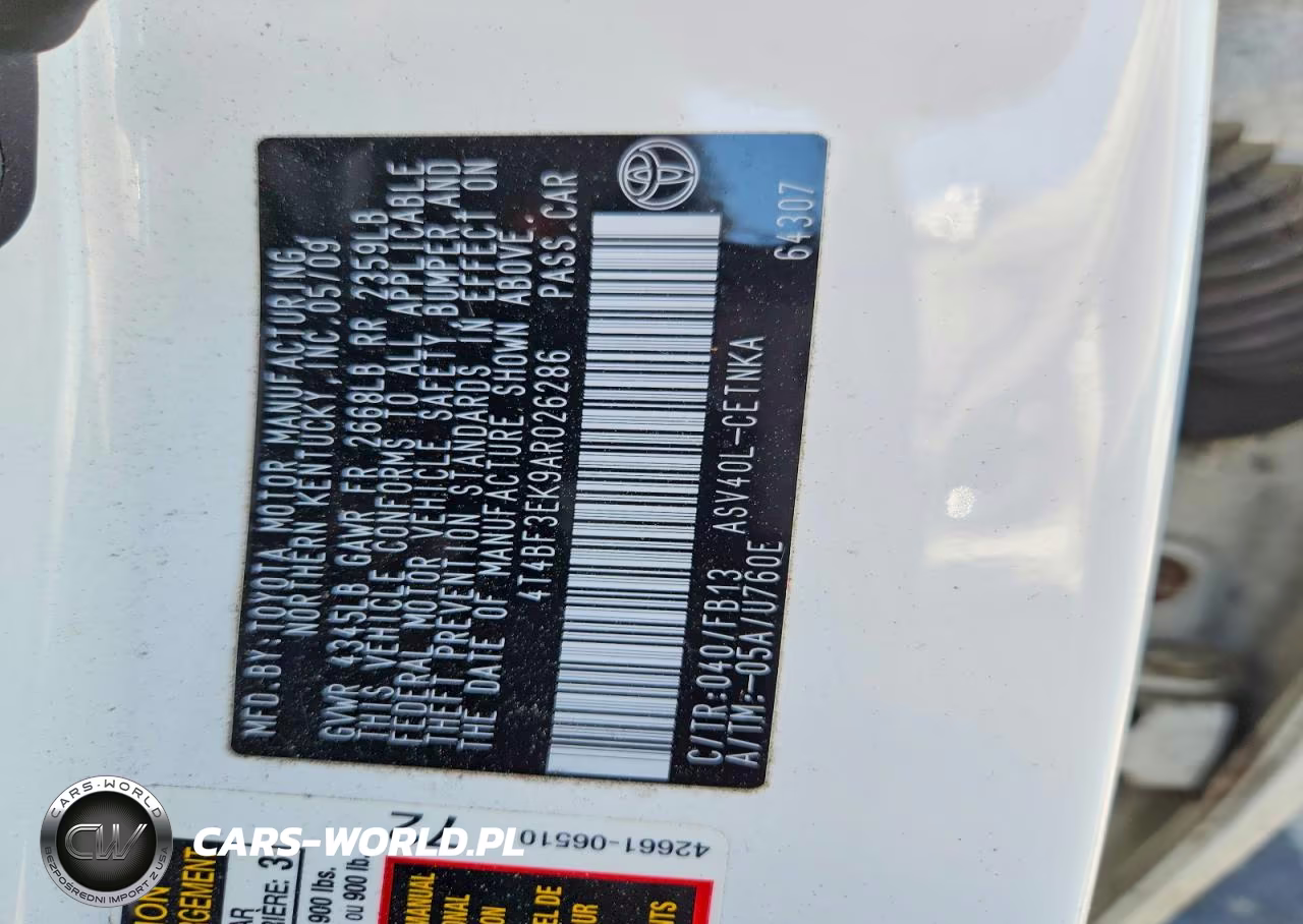 2010 Toyota Camry Le VIN:4T4BF3EK9AR026286 - 12