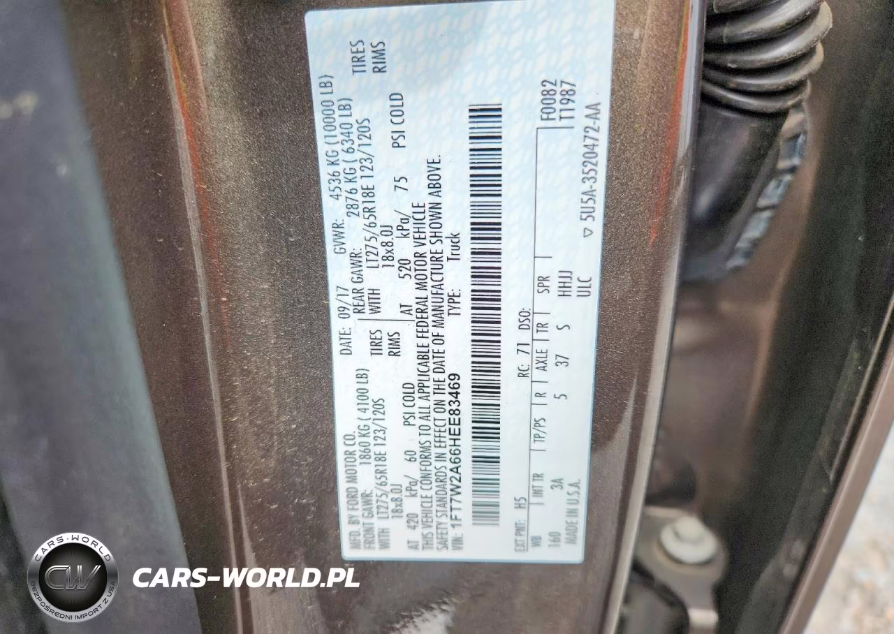 2017 Ford F250 Super Duty VIN:1FT7W2A66HEE83469 - 13