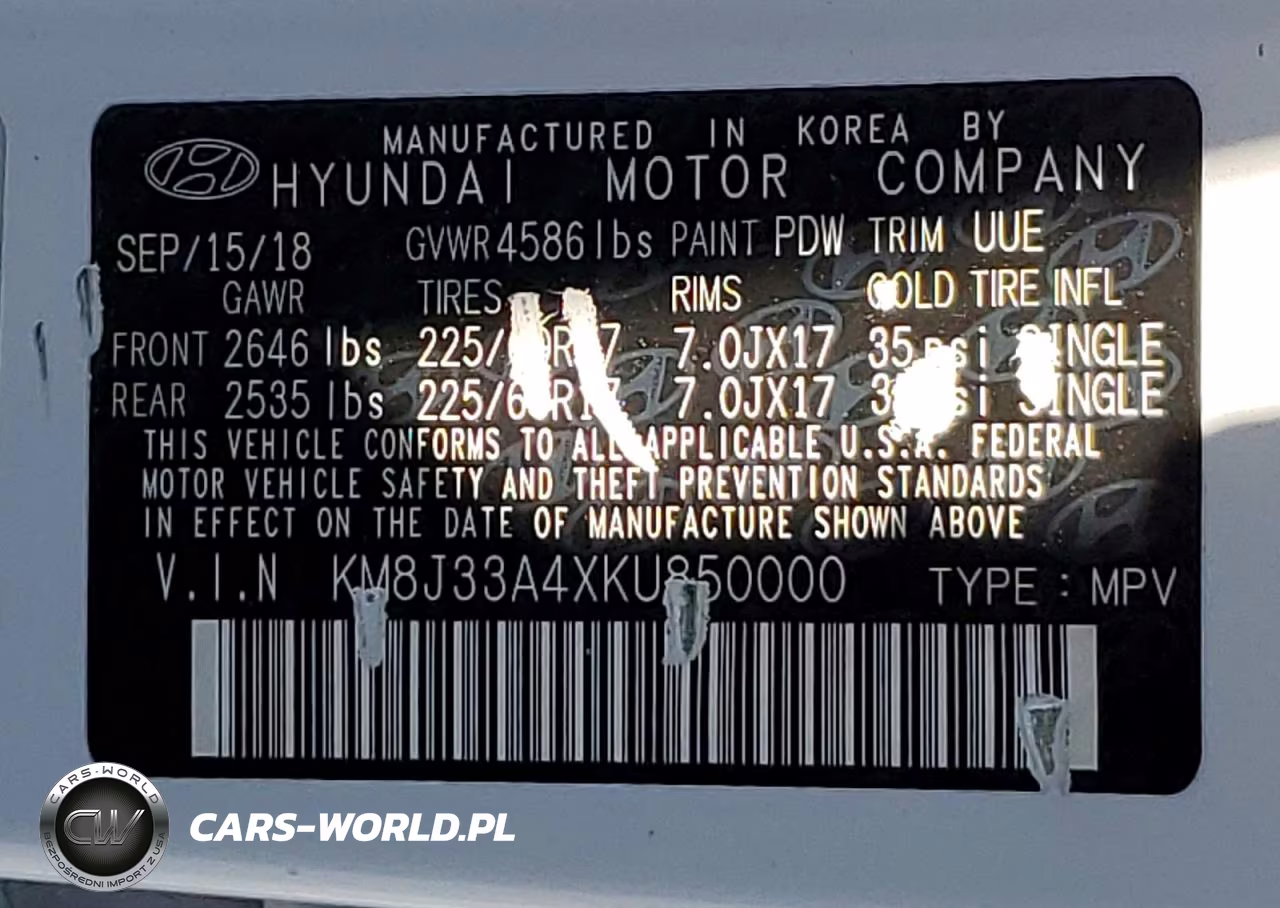2019 Hyundai Tucson Value VIN:KM8J33A4XKU850000 - 14