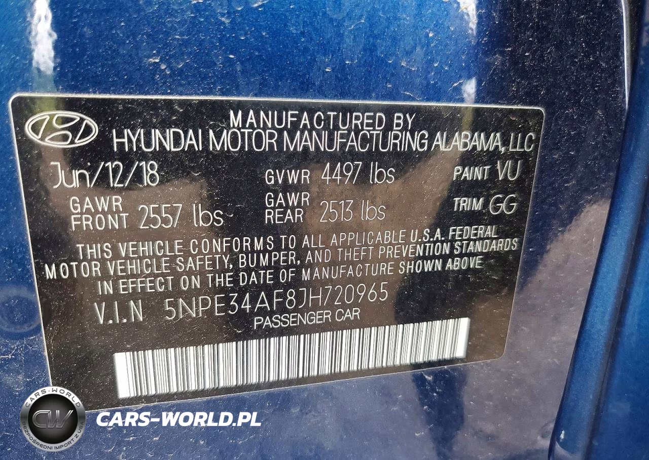 2018 Hyundai Sonata Sel+ VIN:5NPE34AF8JH720965 - 12