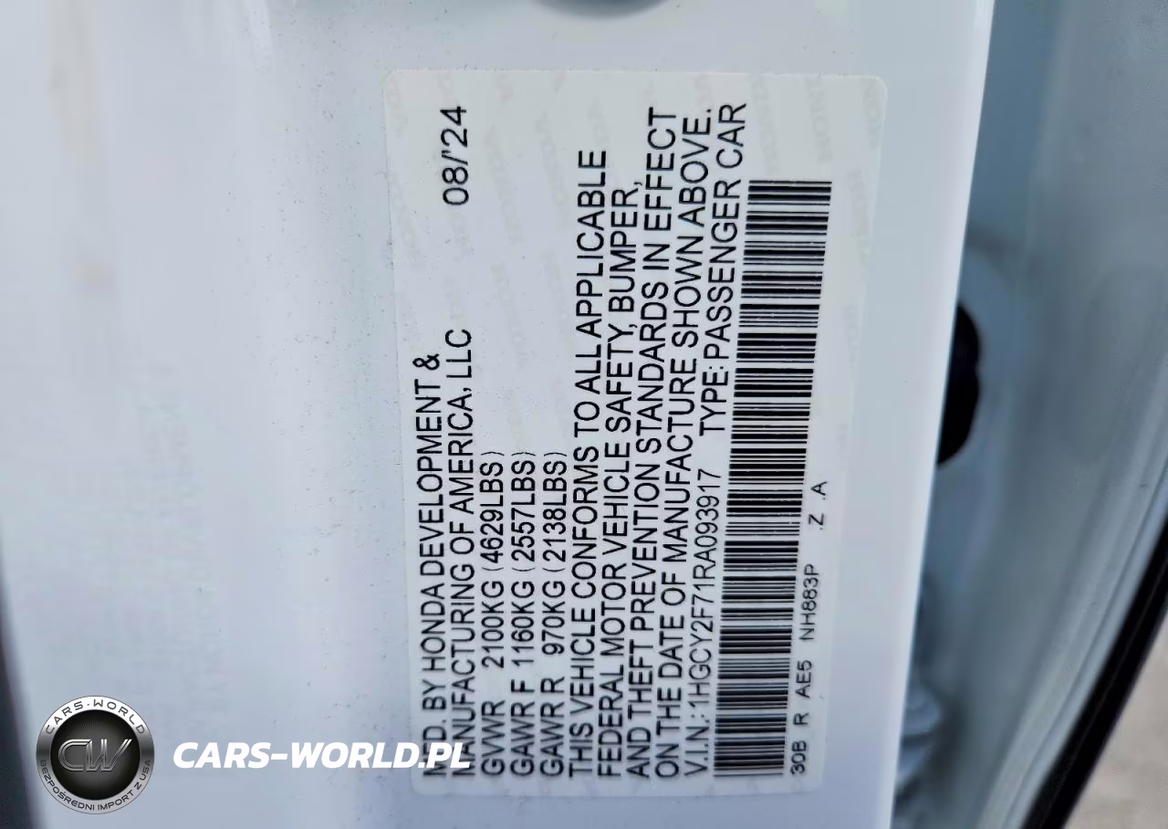 2024 Honda Accord Hybrid Sport-L VIN:1HGCY2F71RA093917 - 12
