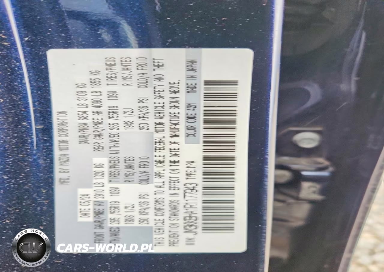2024 Mazda Cx-90 Preferred VIN:JM3KKBHA1R1177943 - 13