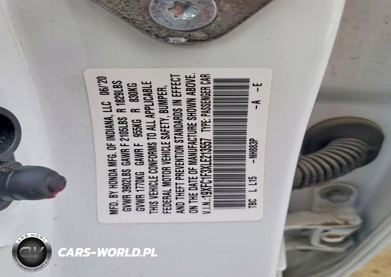 2020 Honda Civic Ex VIN:19XFC1F3XLE213557 - 12