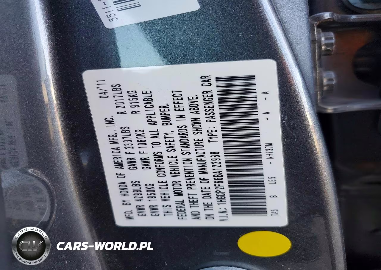 2011 Honda Accord Se VIN:1HGCP2F66BA122988 - 13