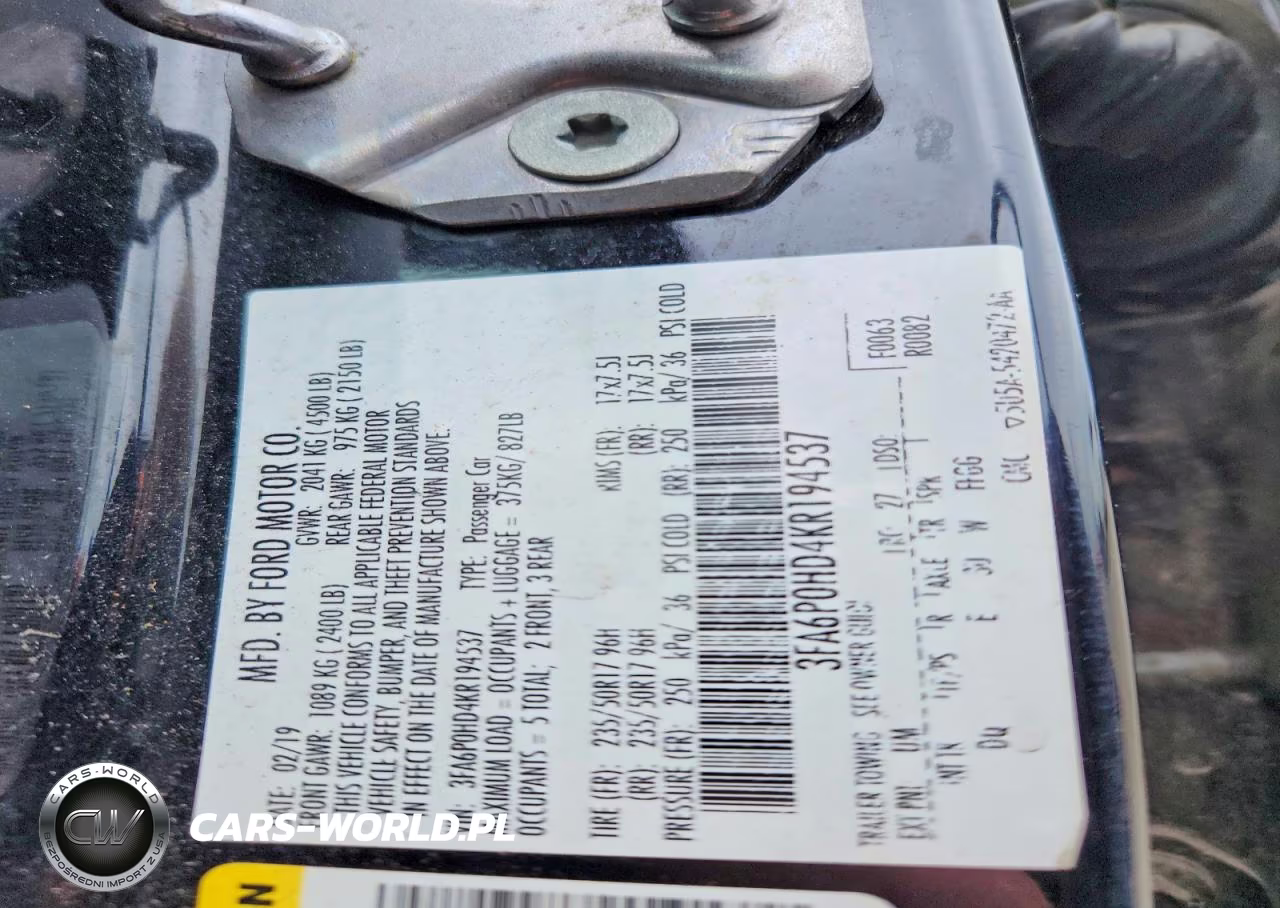 2019 Ford Fusion Se VIN:3FA6P0HD4KR194537 - 12