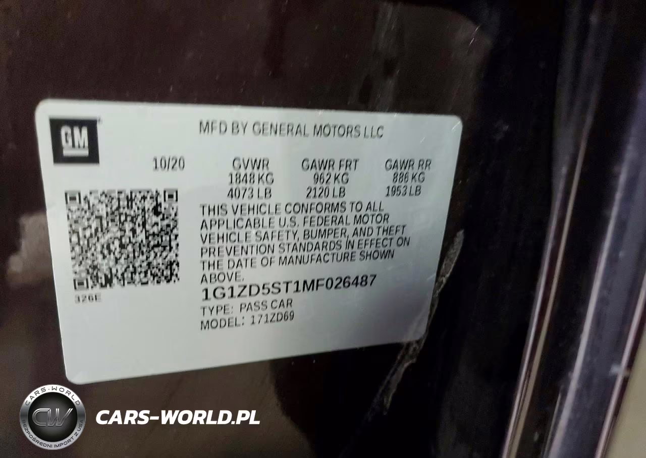 2021 Chevrolet Malibu Lt VIN:1G1ZD5ST1MF026487 - 12