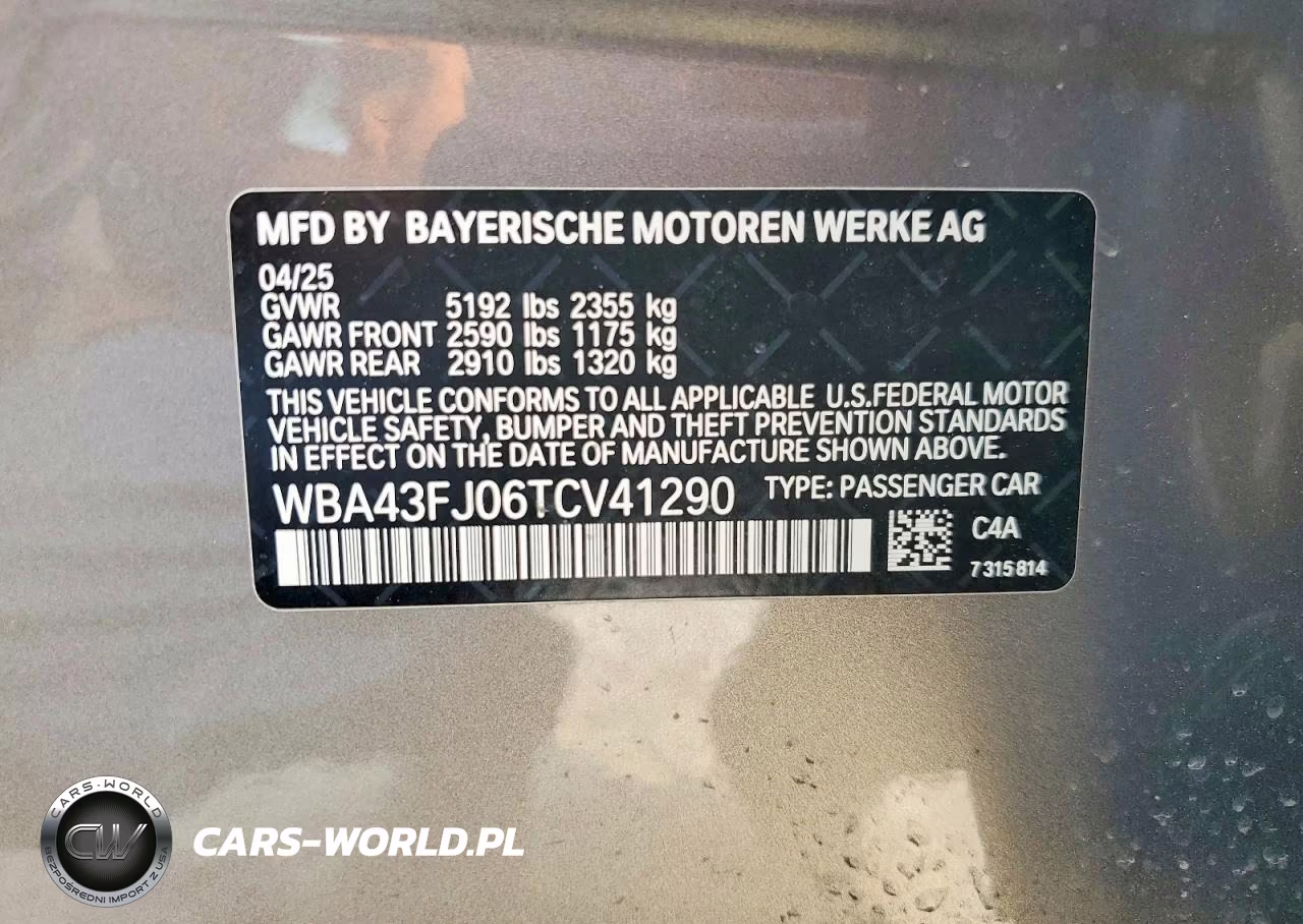 2026 BMW 530 I VIN:WBA43FJ06TCV41290 - 12