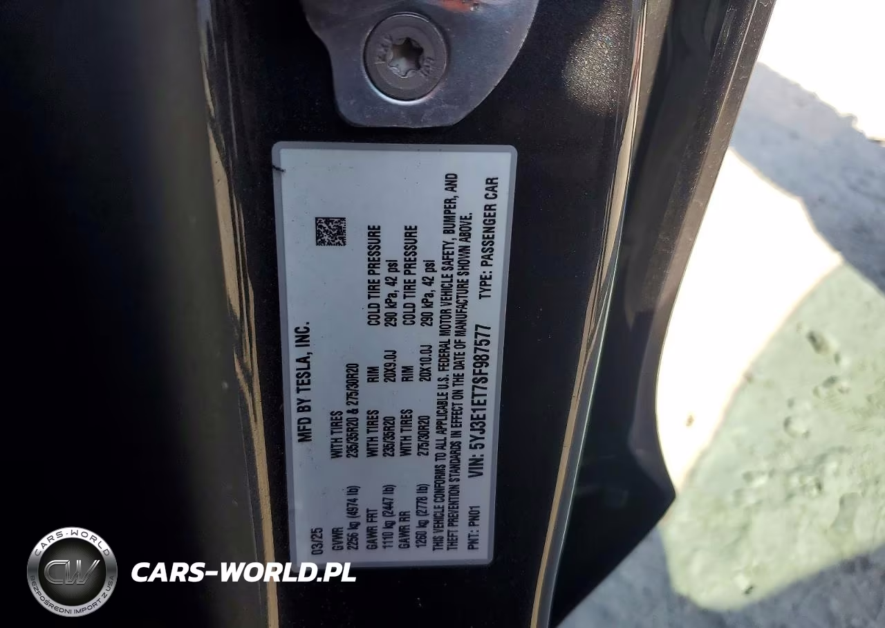 2025 Tesla Model 3 VIN:5YJ3E1ET7SF987577 - 12