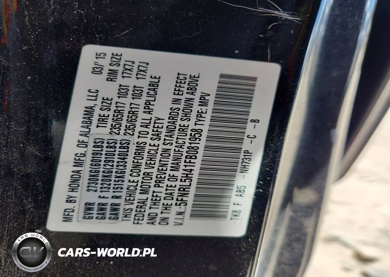 2015 Honda Odyssey Ex VIN:5FNRL5H41FB081958 - 13