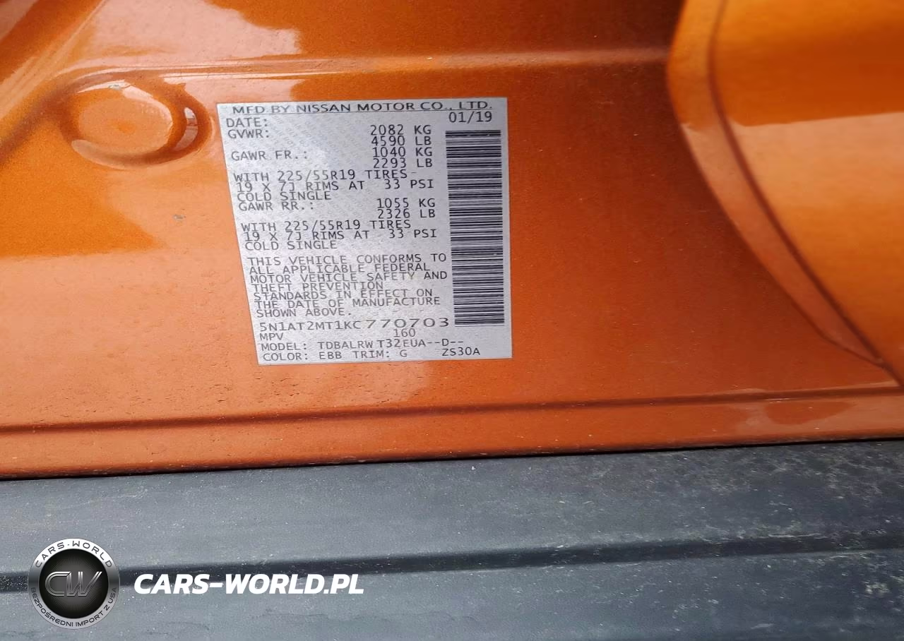 2019 Nissan Rogue Sl VIN:5N1AT2MT1KC770703 - 13