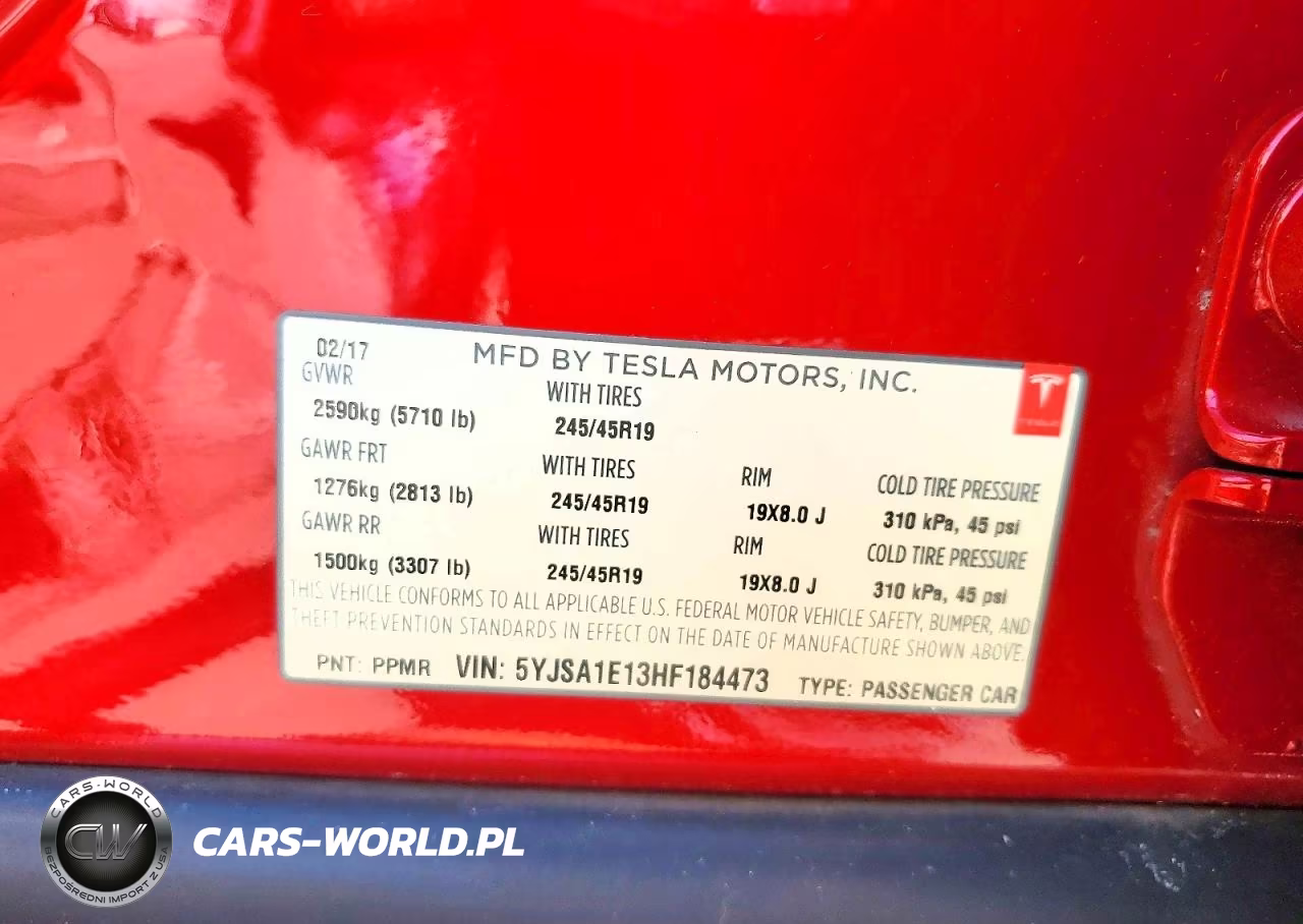2017 Tsmr Model S VIN:5YJSA1E13HF184473 - 12