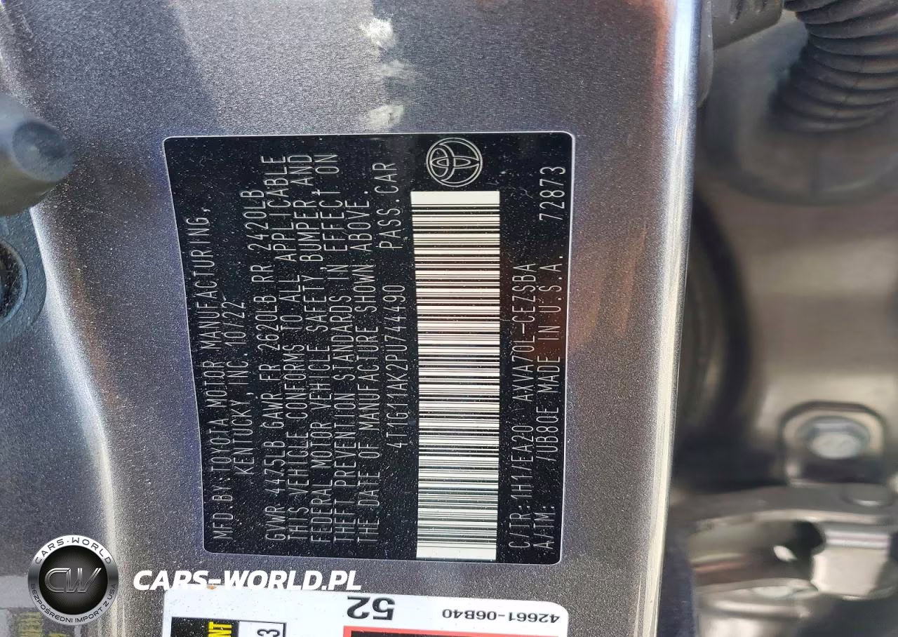 2023 Toyota Camry Se VIN:4T1G11AK2PU744490 - 12