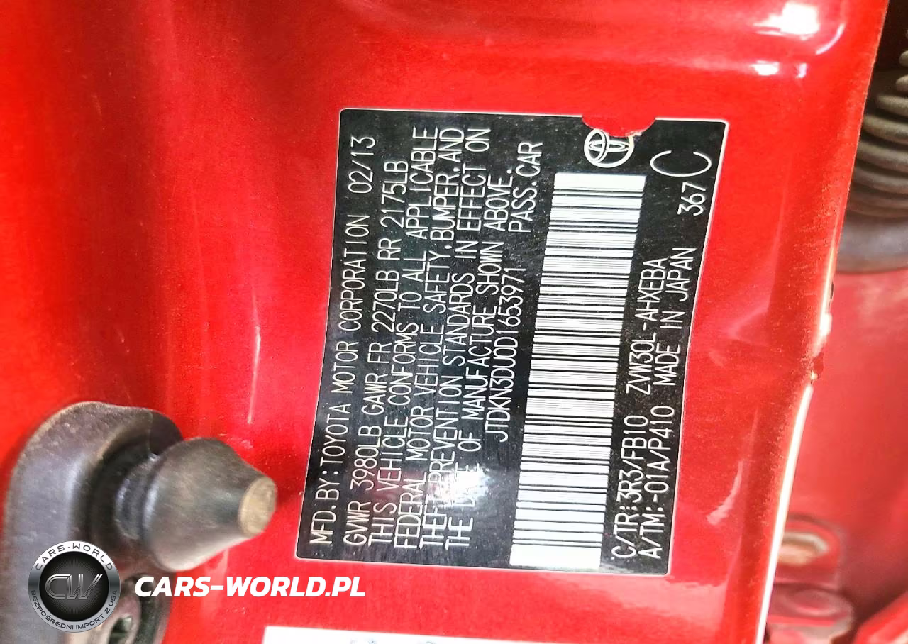 2013 Toyota Prius Two VIN:JTDKN3DU0D1653971 - 12