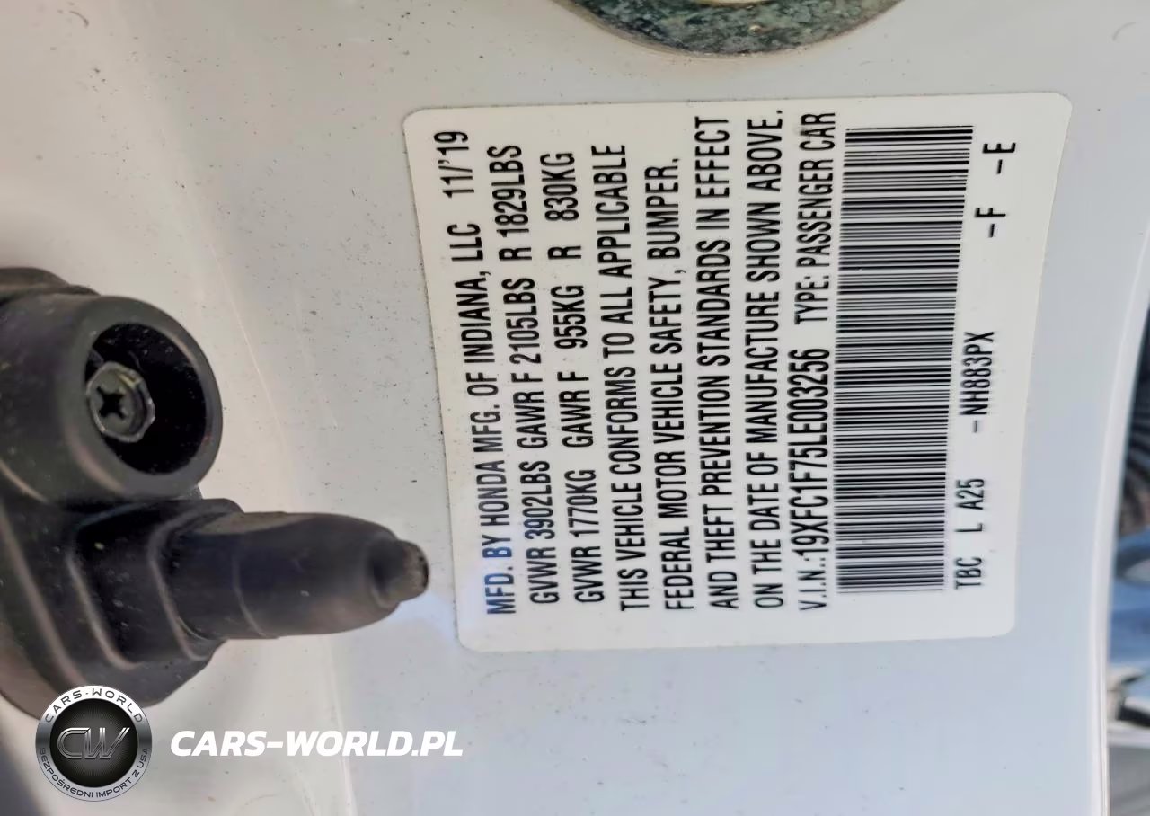 2020 Honda Civic Exl VIN:19XFC1F75LE003256 - 12