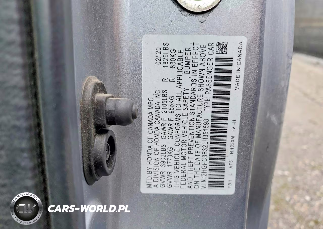 2020 Honda Civic Ex VIN:2HGFC3B32LH351598 - 12