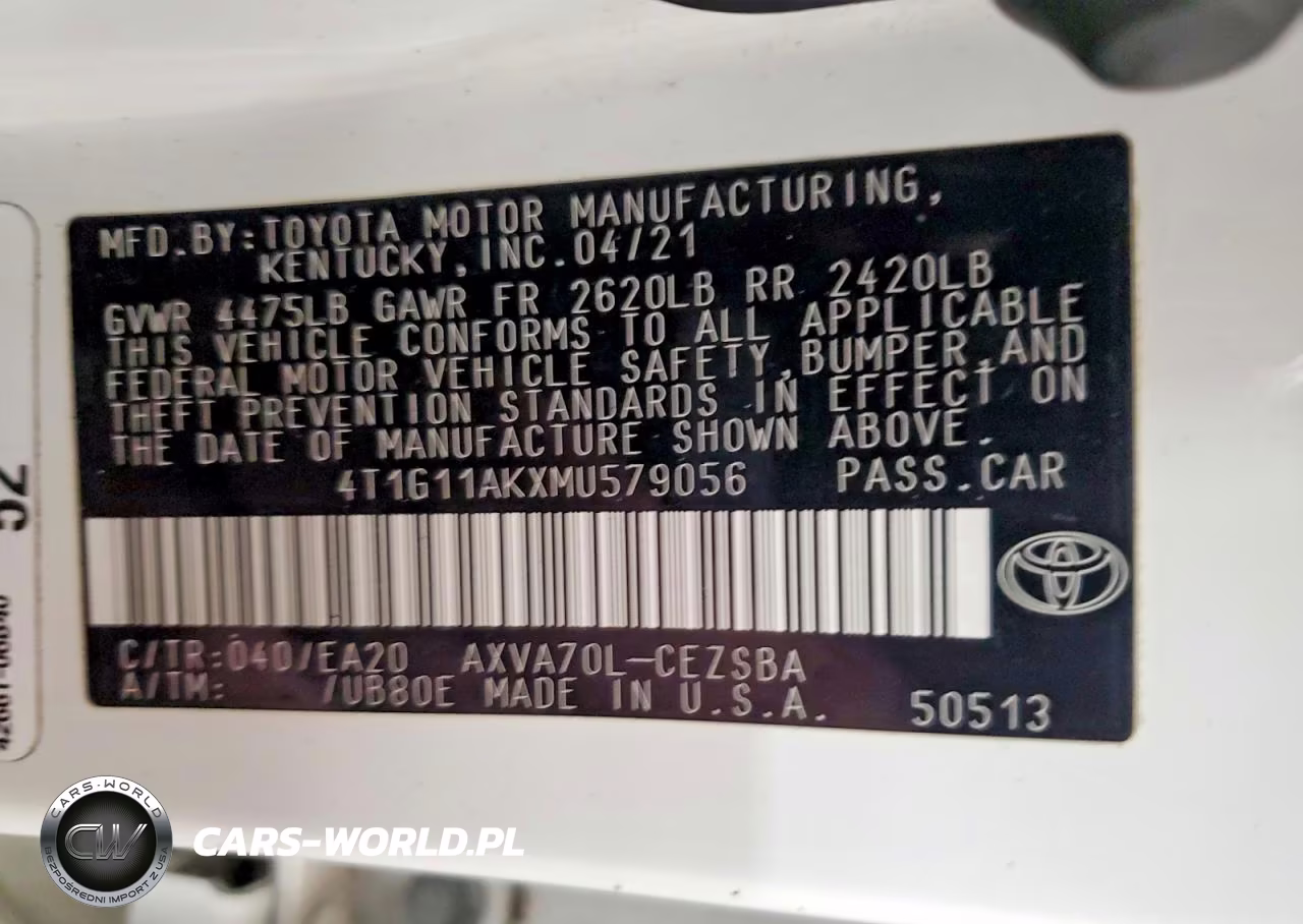 2021 Toyota Camry Se VIN:4T1G11AKXMU579056 - 12